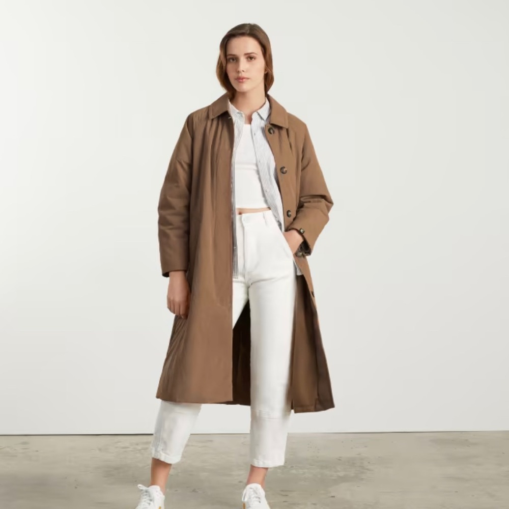 Everlane Renee Mac coat - toasted coconut size XS